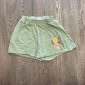 Desert Dreamer Be Kind to Nature Graphic Pull-on Shorts Casual Green Small